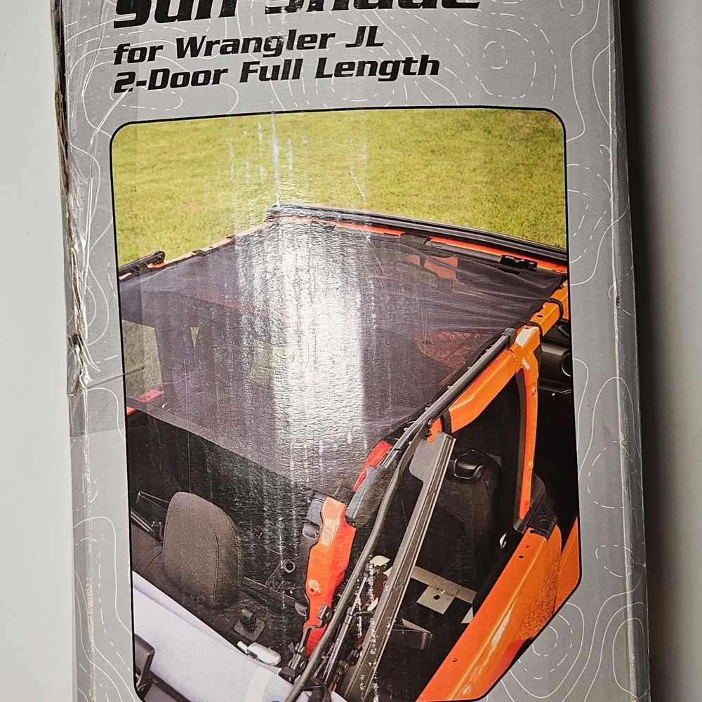 Jeep Wrangler JL Sun Shade - Black and Orange